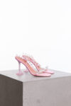 Amina Muaddi Julia glass spike-embellished heeled PVC sandals Amina Muaddi Julia glass spike-embellished heeled PVC sandals