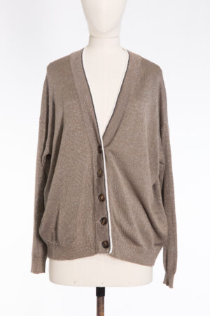 Brunello Cucinelli — Elegant Cotton Cardigan with Monili Detail