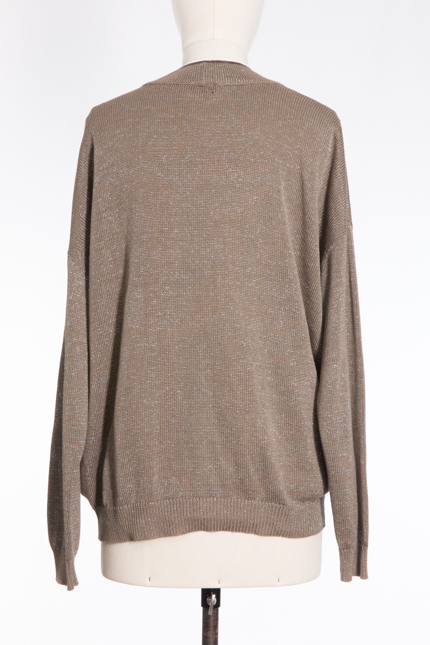 Brunello Cucinelli — Elegant Cotton Cardigan with Monili Detail Brunello Cucinelli — Elegant Cotton Cardigan with Monili Detail
