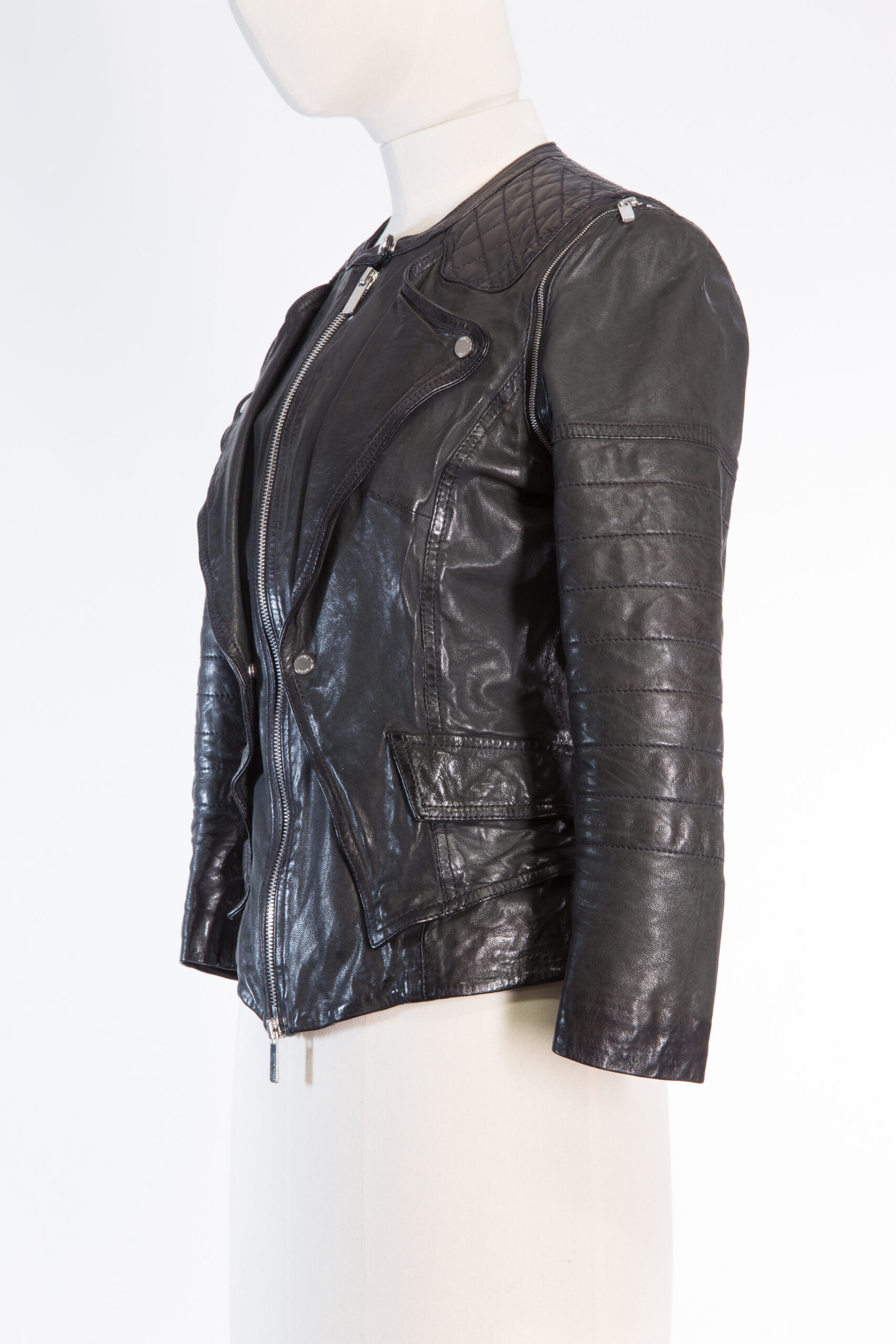 Karen Millen — Leather Biker Jacket / Vest 2-in-1 Karen Millen — Leather Biker Jacket / Vest 2-in-1