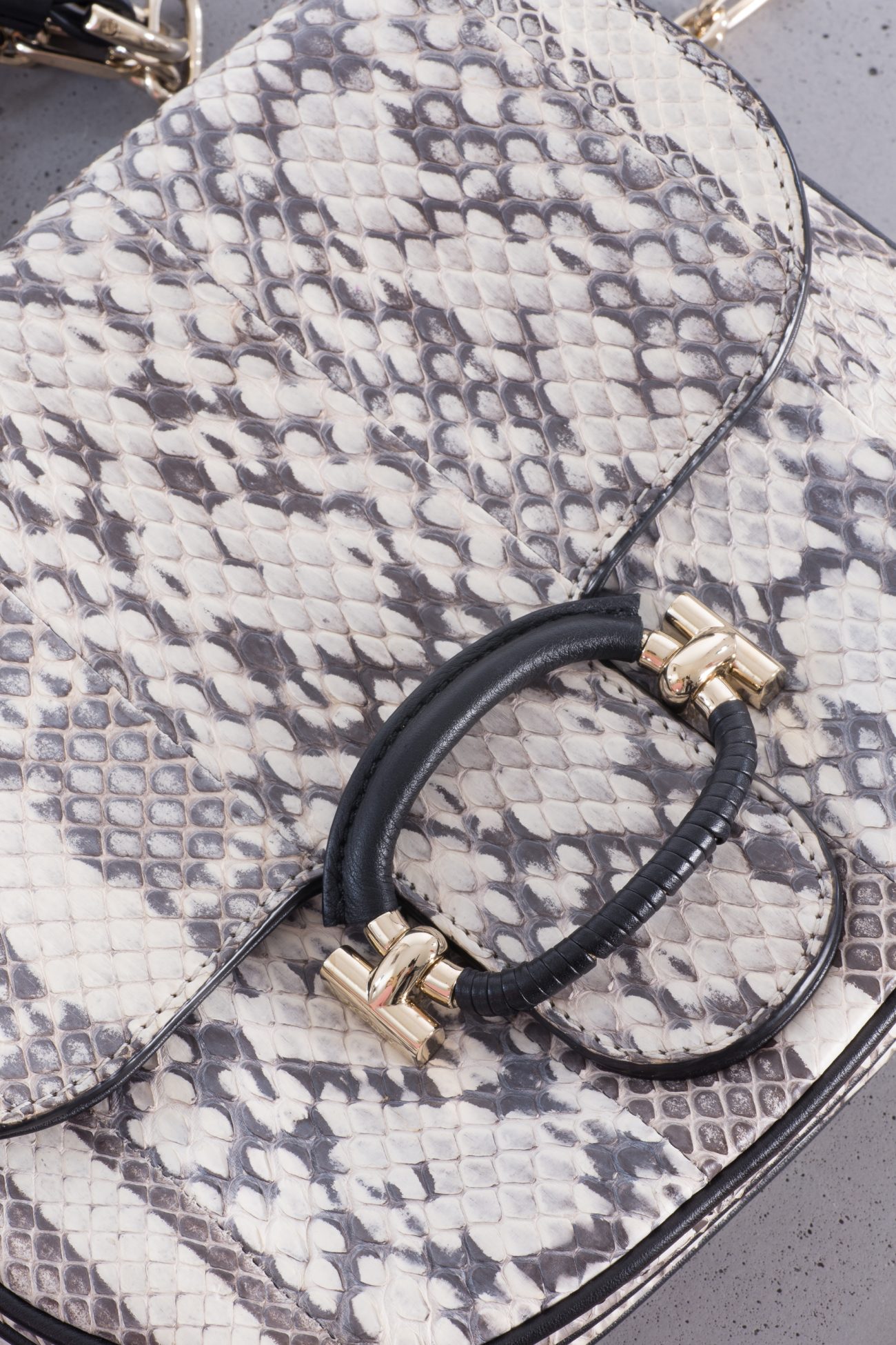 TOD’S T-RING CROSSBODY PYTHON LEATHER BAG