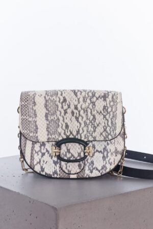TOD’S T-RING CROSSBODY PYTHON LEATHER BAG