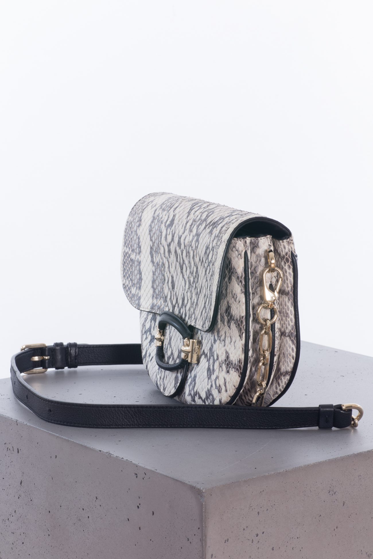 TOD’S T-RING CROSSBODY PYTHON LEATHER BAG