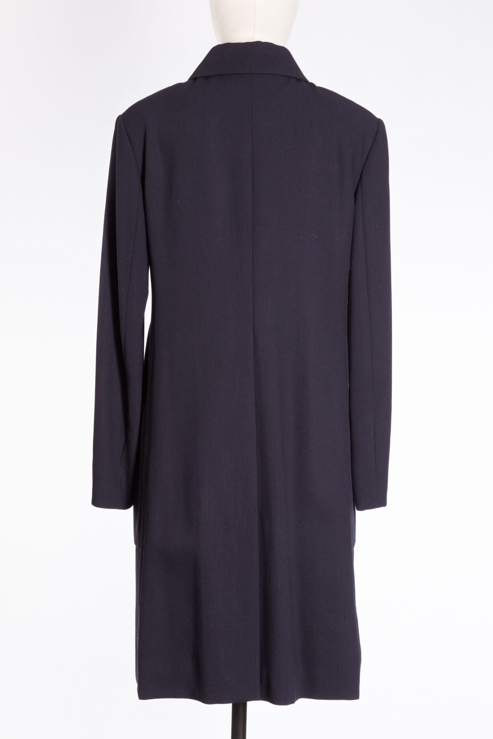 Hermès Navy Virgin Wool Coat Hermès Navy Virgin Wool Coat