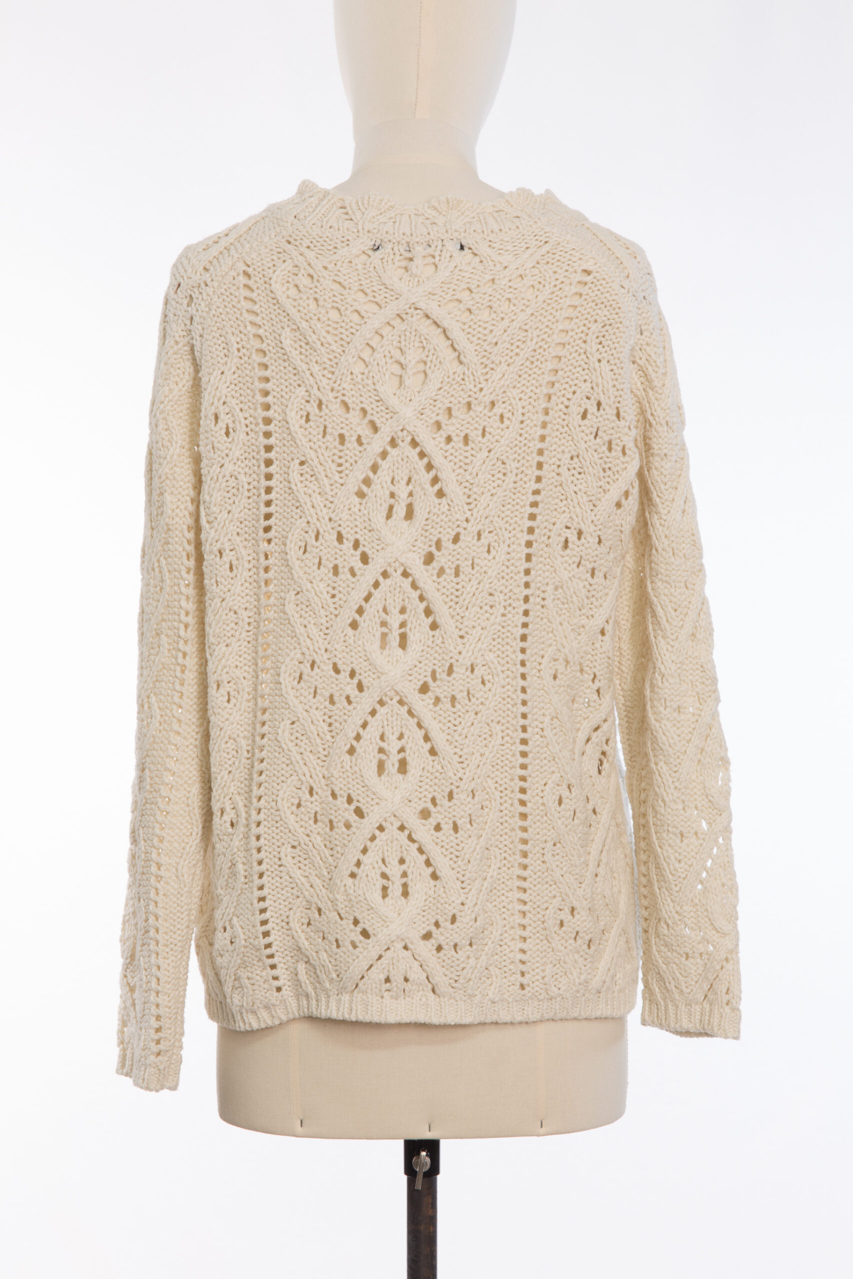 IRIS VON ARNIM Ivory Openwork Knit Sweater IRIS VON ARNIM Ivory Openwork Knit Sweater