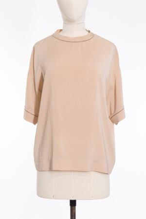Brunello Cucinelli Silk Blouse with Monili Detailing