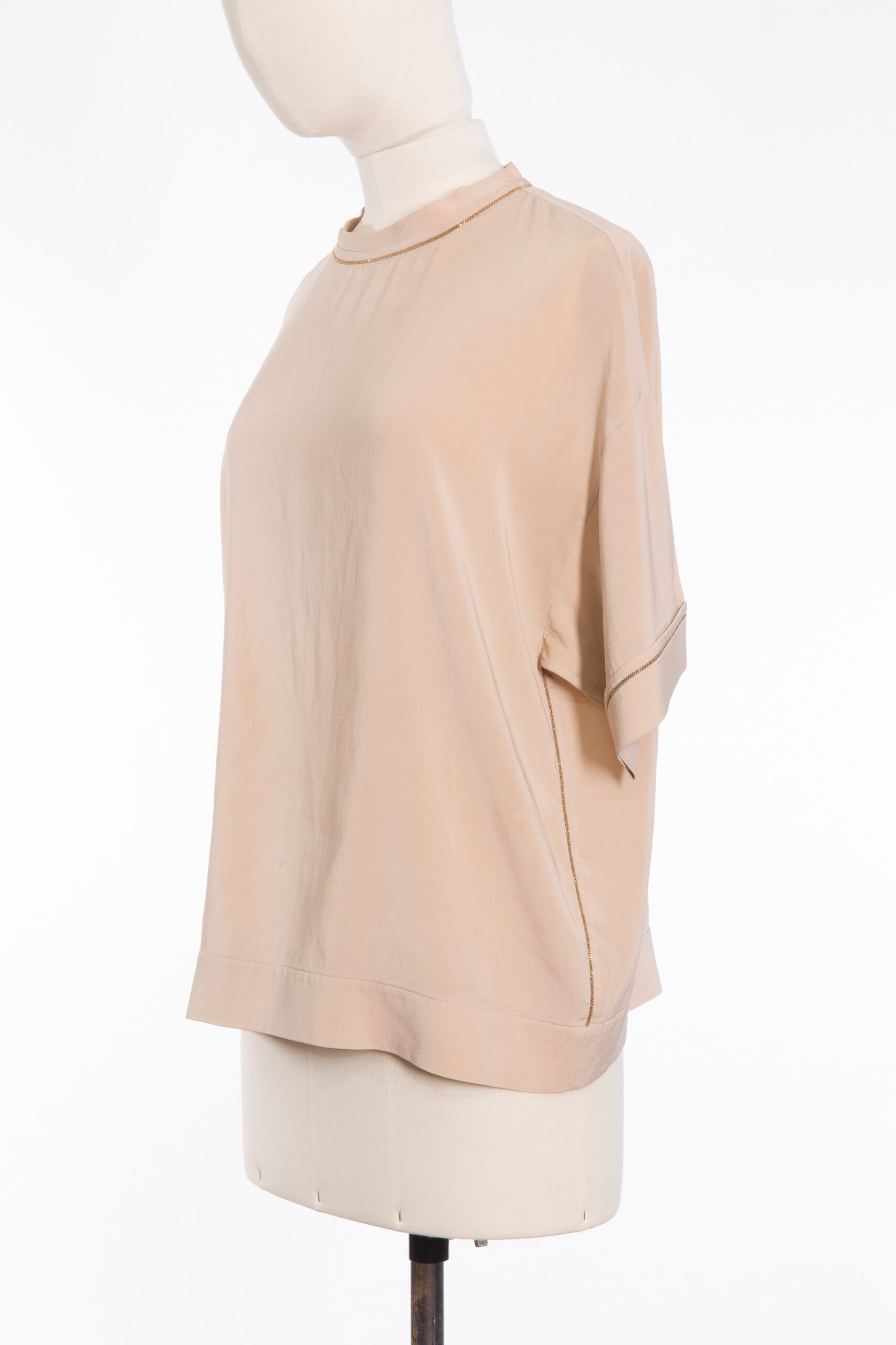 Brunello Cucinelli Silk Blouse with Monili Detailing