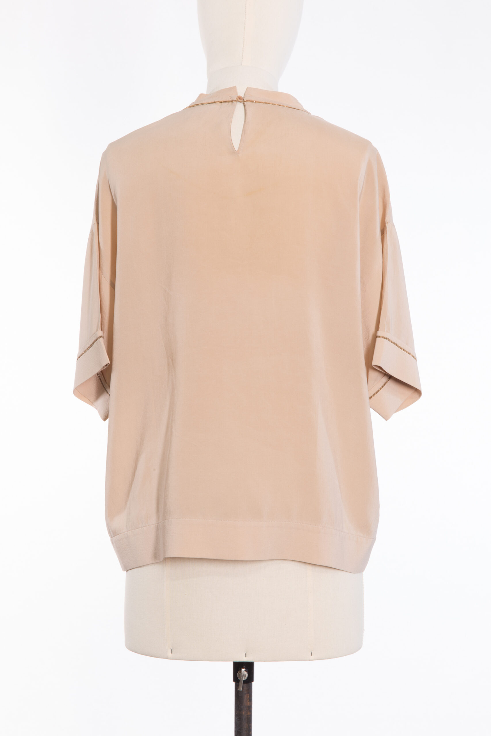 Brunello Cucinelli Silk Blouse with Monili Detailing