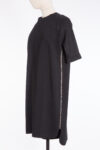BRUNELLO CUCINELLI MONILI-EMBELLISHED VIRGIN WOOL TUNIC DRESS – CHARCOAL GREY BRUNELLO CUCINELLI MONILI-EMBELLISHED VIRGIN WOOL TUNIC DRESS – CHARCOAL GREY
