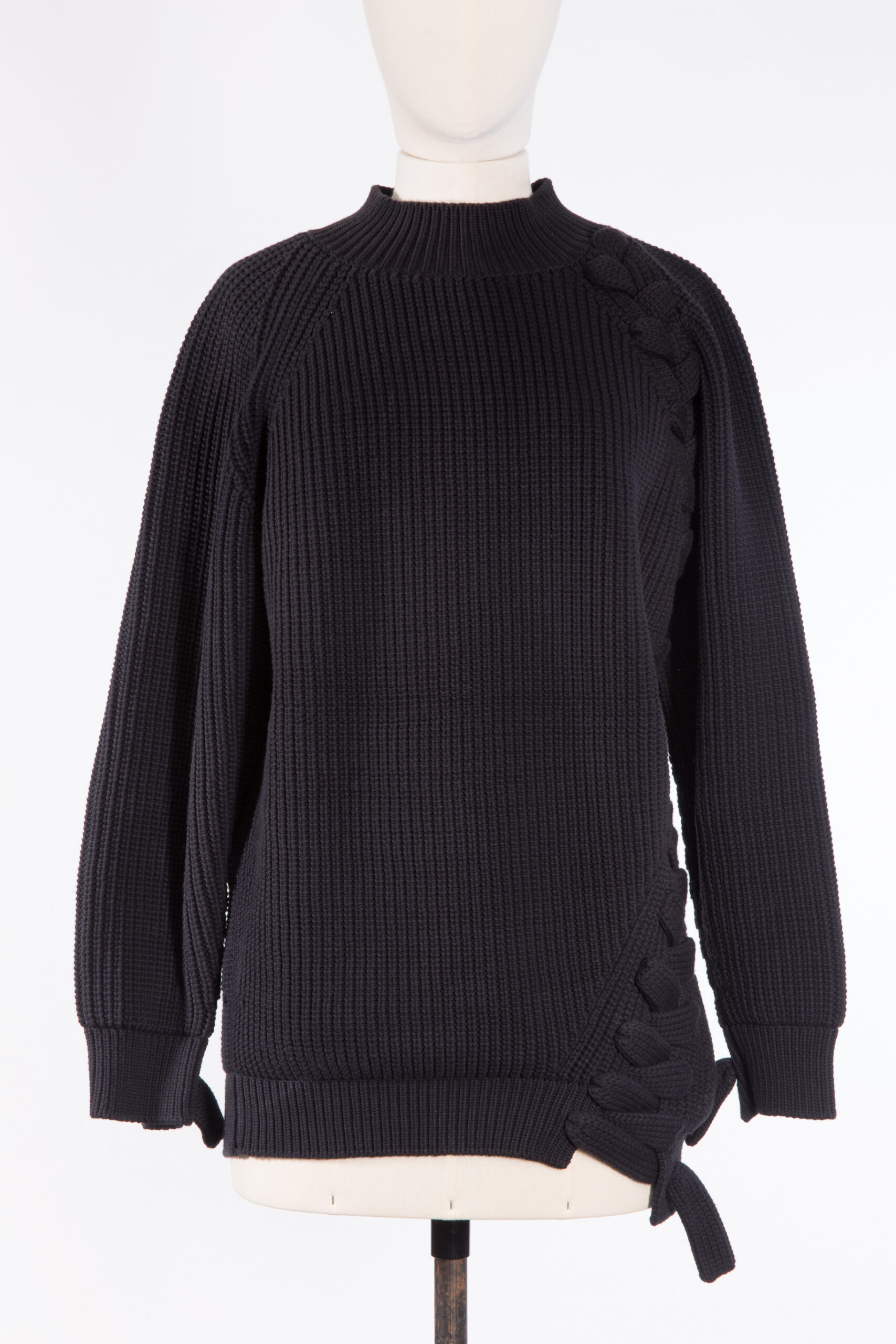 VICTORIA BECKHAM BLACK CHUNKY KNIT SWEATER VICTORIA BECKHAM BLACK CHUNKY KNIT SWEATER