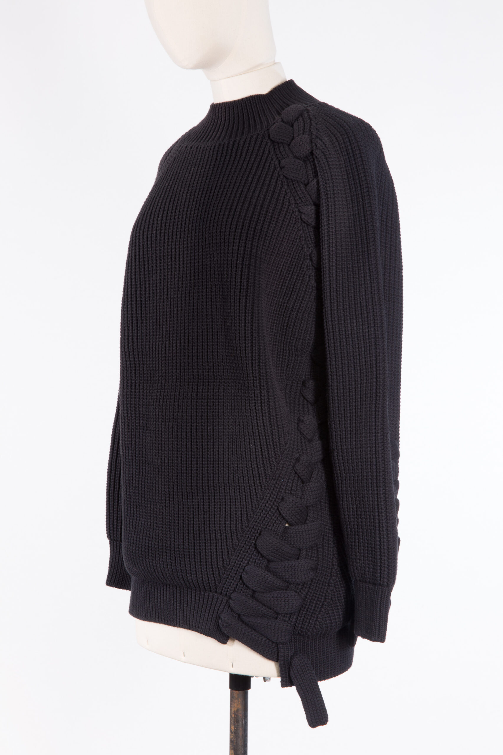 VICTORIA BECKHAM BLACK CHUNKY KNIT SWEATER VICTORIA BECKHAM BLACK CHUNKY KNIT SWEATER