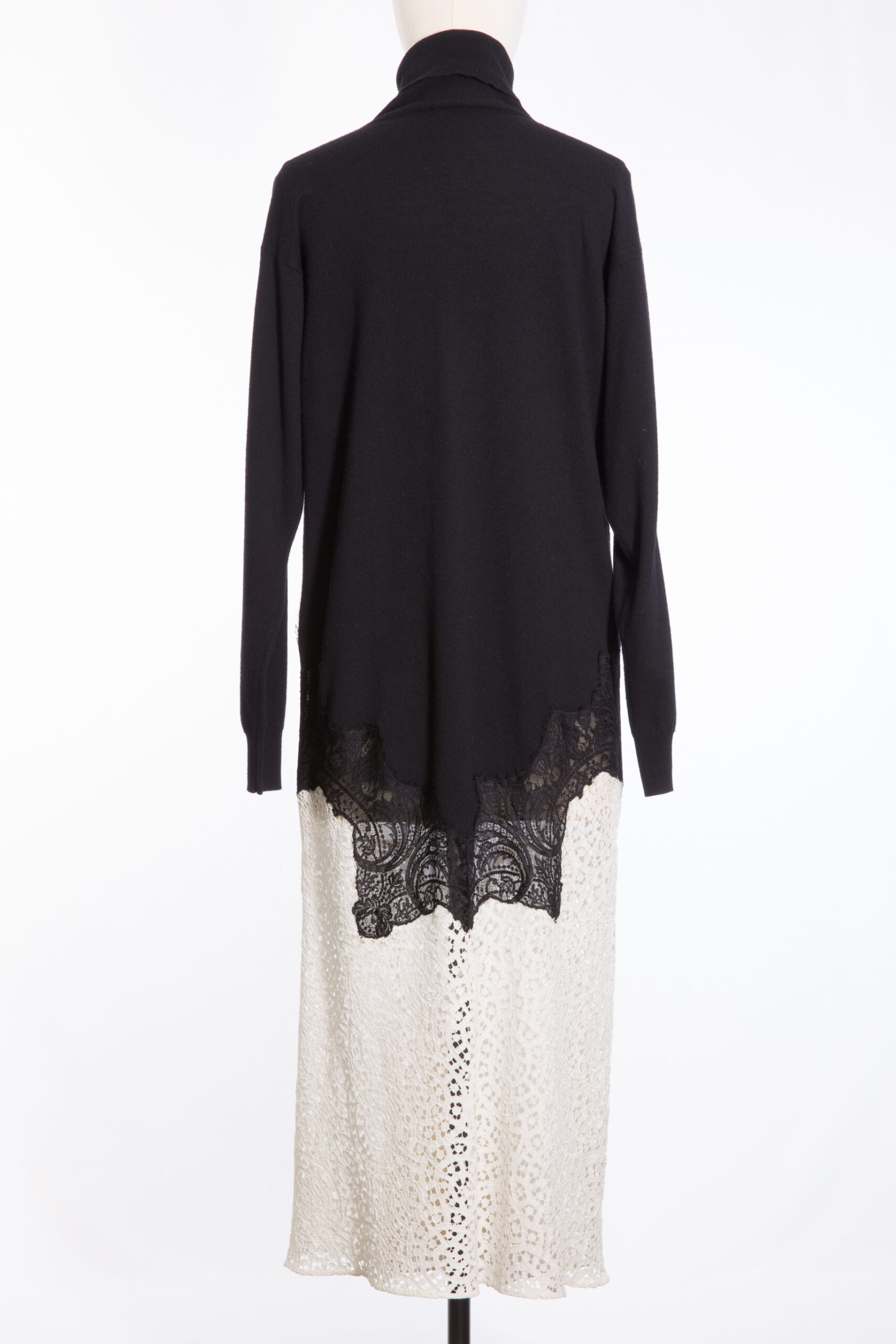 STELLA MCCARTNEY VIRGIN WOOL & LACE DRESS, IT40