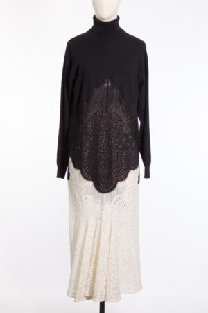 STELLA MCCARTNEY VIRGIN WOOL & LACE DRESS, IT40