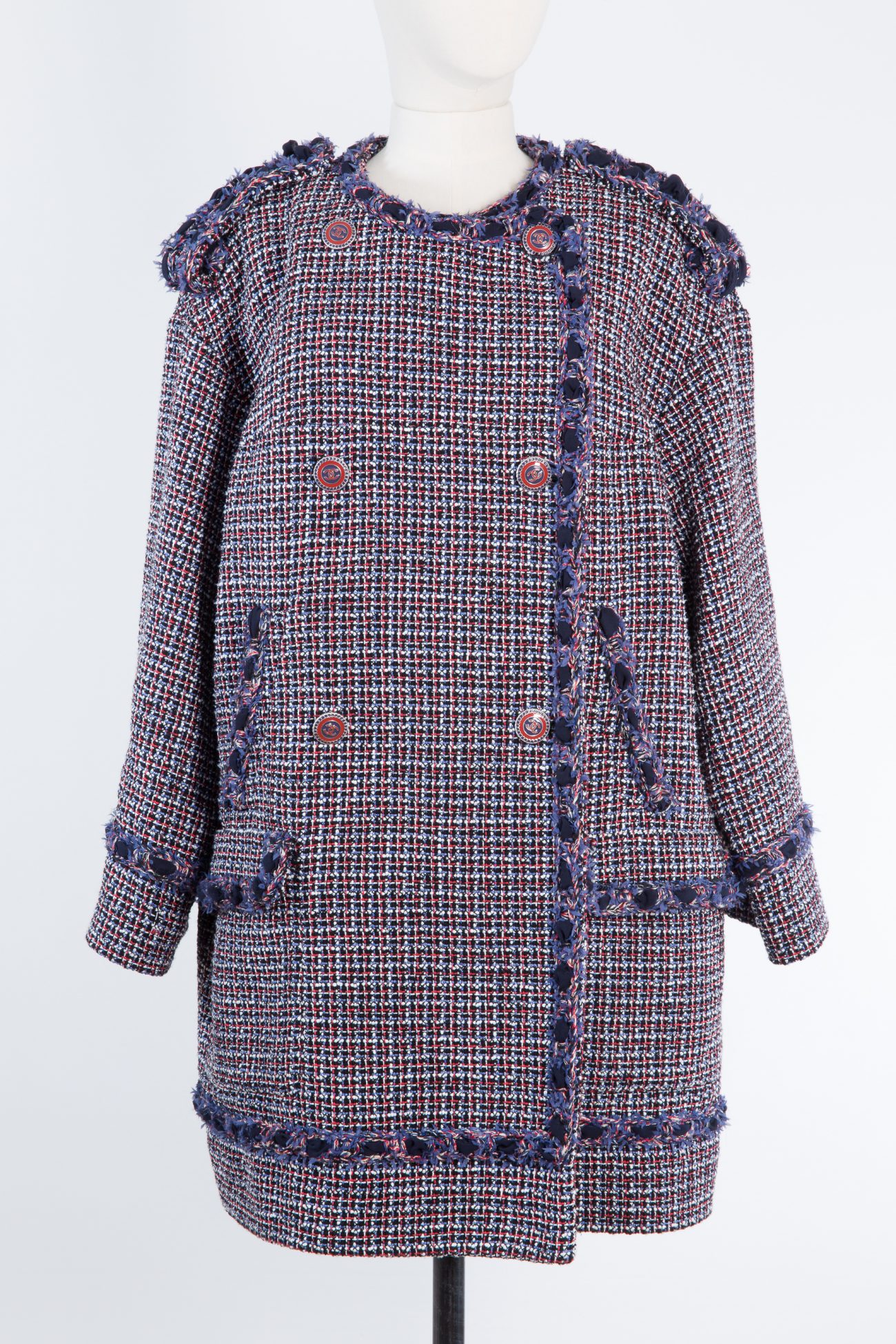 Chanel jacket Cotton-blend bouclé-tweed double-breasted coat Chanel jacket Cotton-blend bouclé-tweed double-breasted coat