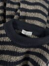Brunello Cucinelli Striped Sequin-Embellished Cotton Knit Sweater Brunello Cucinelli Striped Sequin-Embellished Cotton Knit Sweater