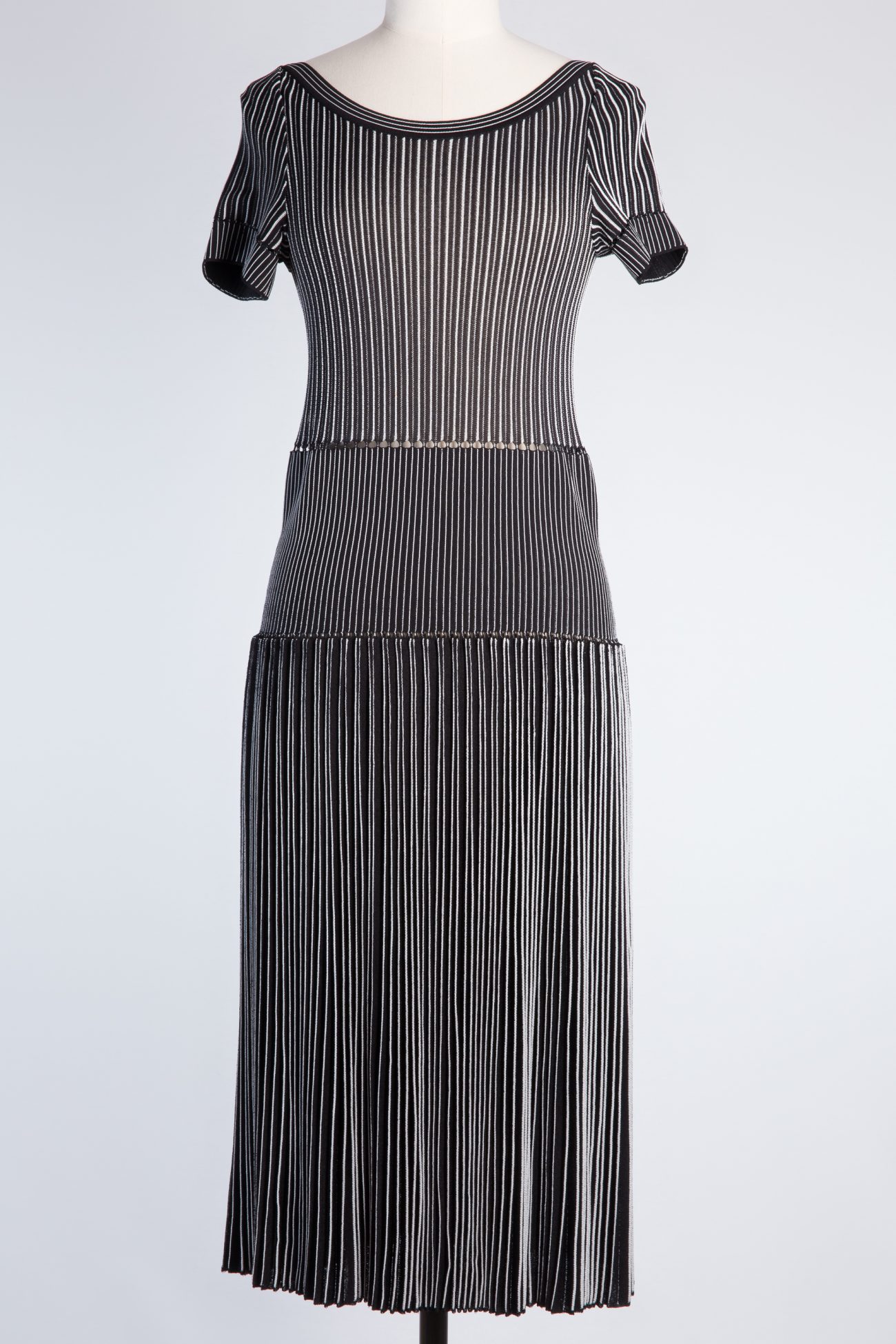 ALAIA DRESS, FR36 Pleated knit dress