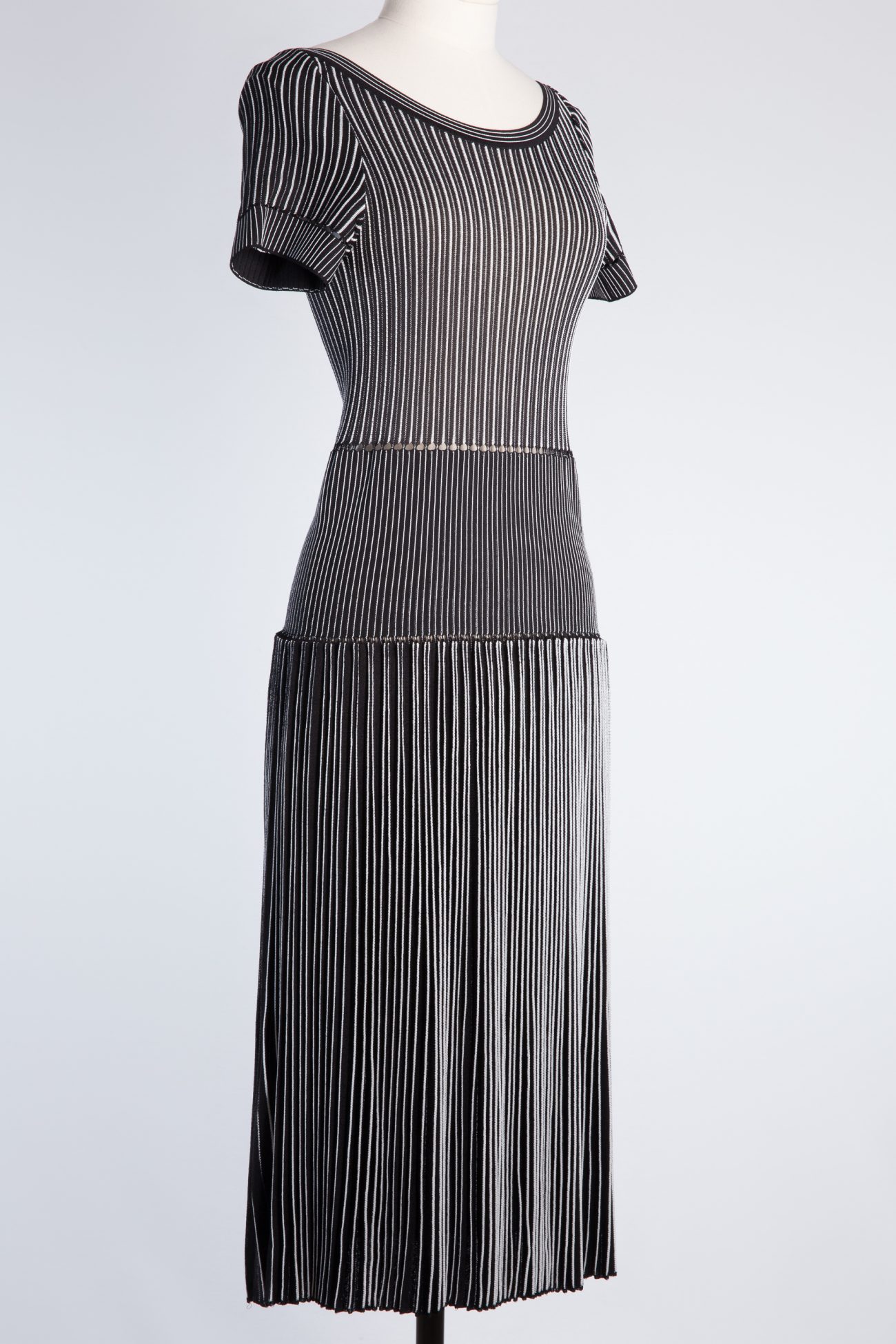 ALAIA DRESS, FR36 Pleated knit dress