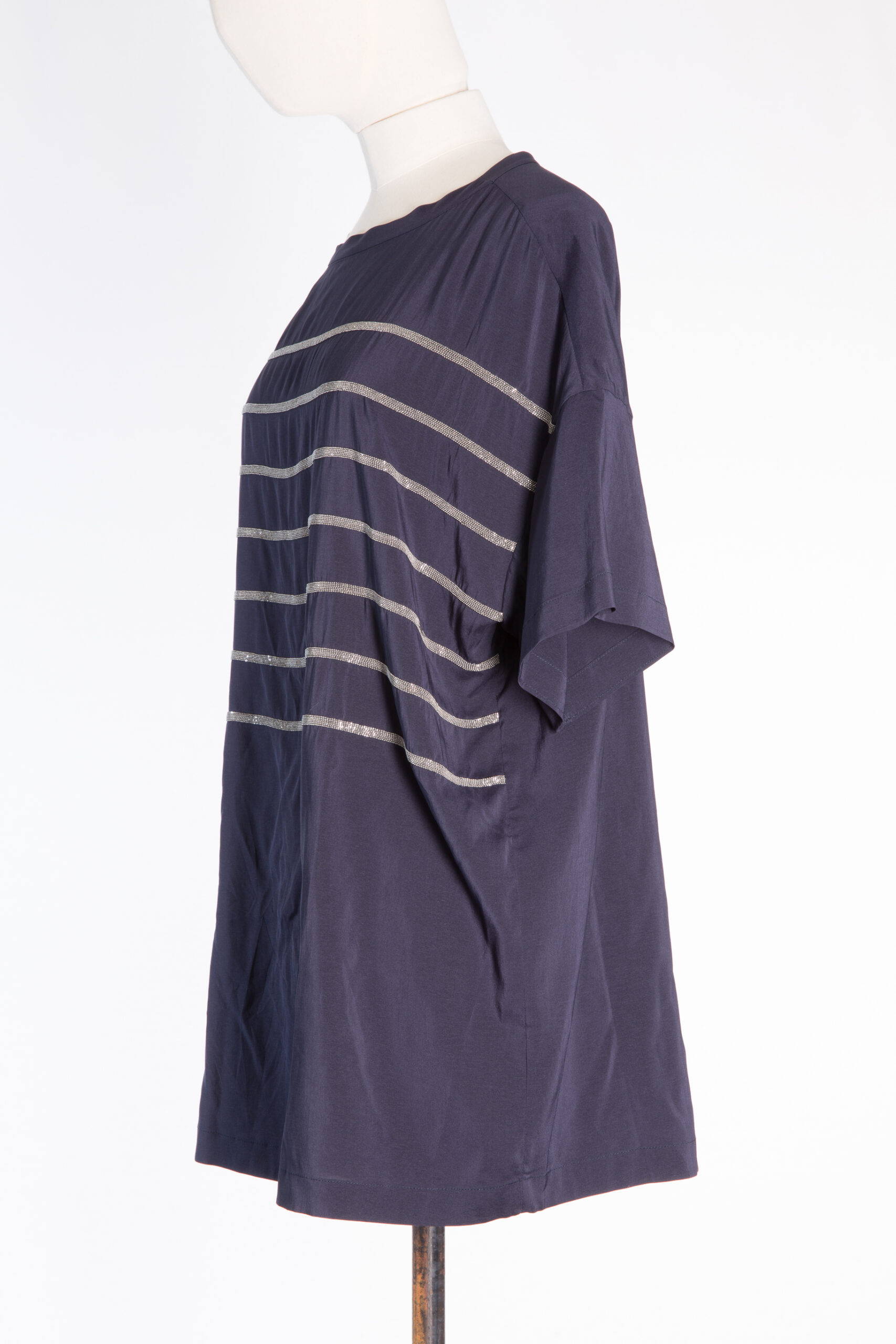 Brunello Cucinelli Silk Blouse with Monili Embellishment