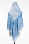LOUIS VUITTON Blue Monogram Silk & Wool Shawl LOUIS VUITTON Blue Monogram Silk & Wool Shawl