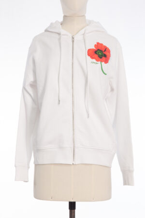 Kenzo Poppy Cotton Zip-Up Hoodie