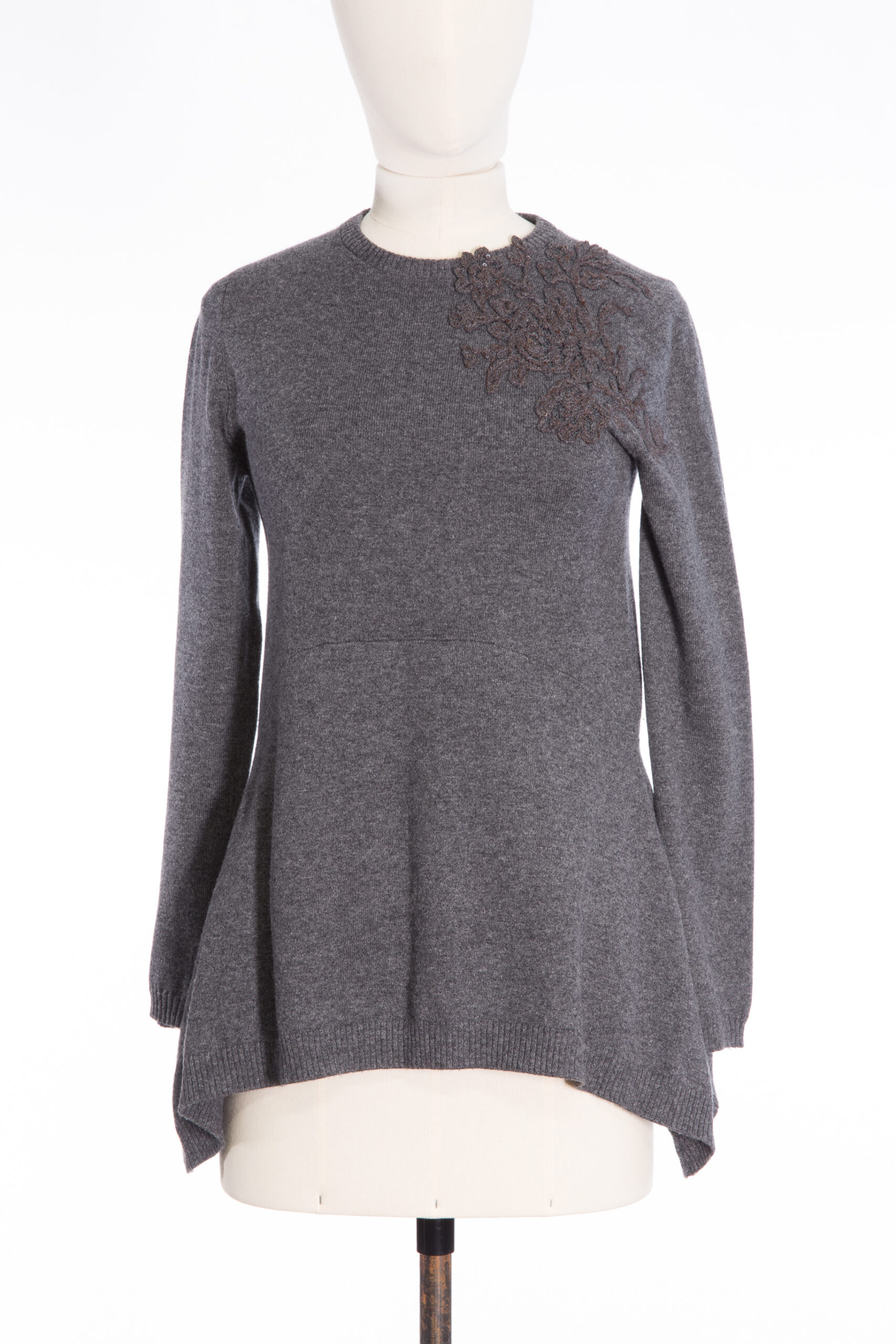 Brunello Cucinelli Cashmere Sweater with Floral Appliqué