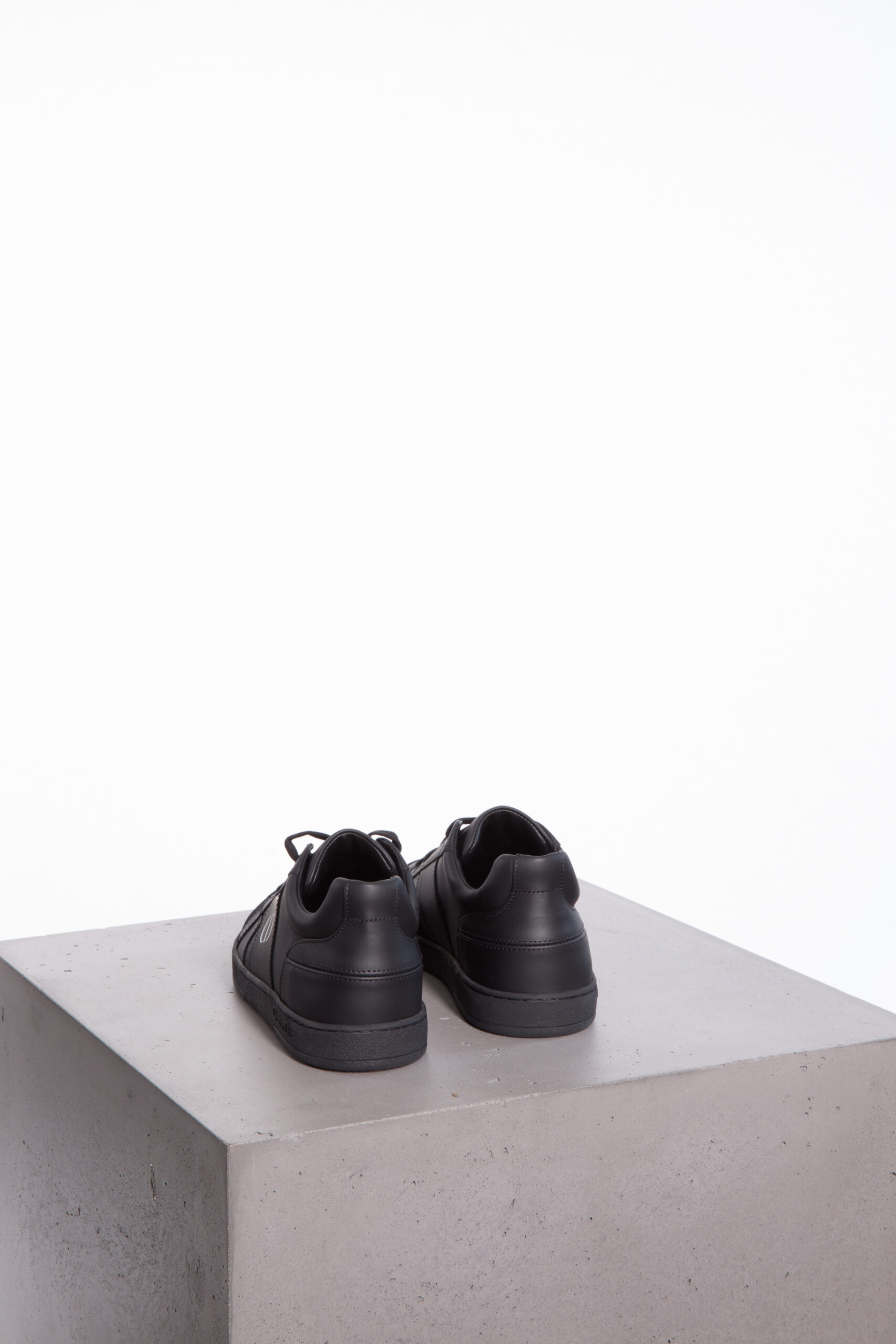 CHRISTIAN DIOR Black Leather Sneakers with Suede Trim