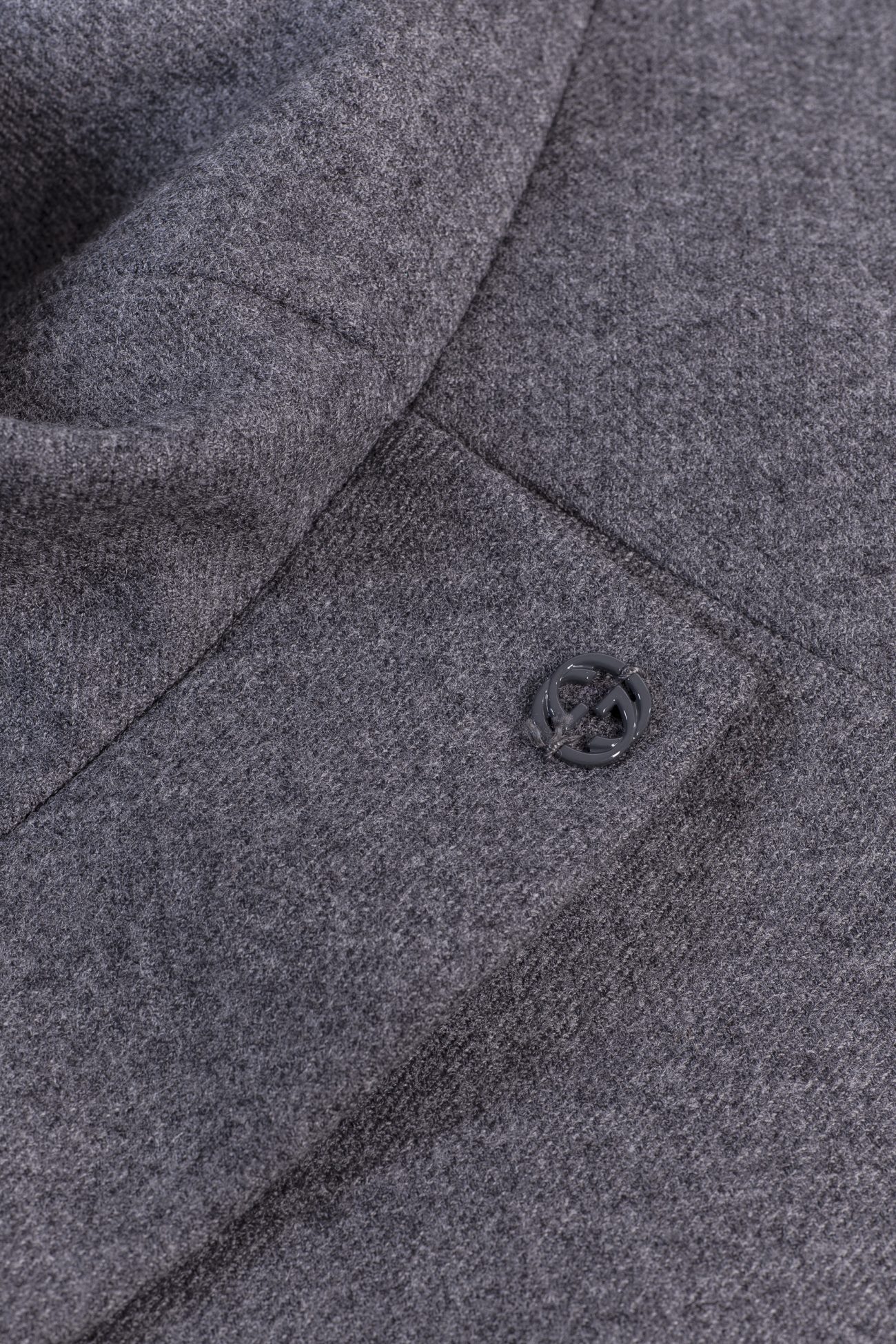 GUCCI GREY WOOL PEPLUM BLAZER, IT 42 GUCCI GREY WOOL PEPLUM BLAZER, IT 42