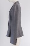 GUCCI GREY WOOL PEPLUM BLAZER, IT 42 GUCCI GREY WOOL PEPLUM BLAZER, IT 42