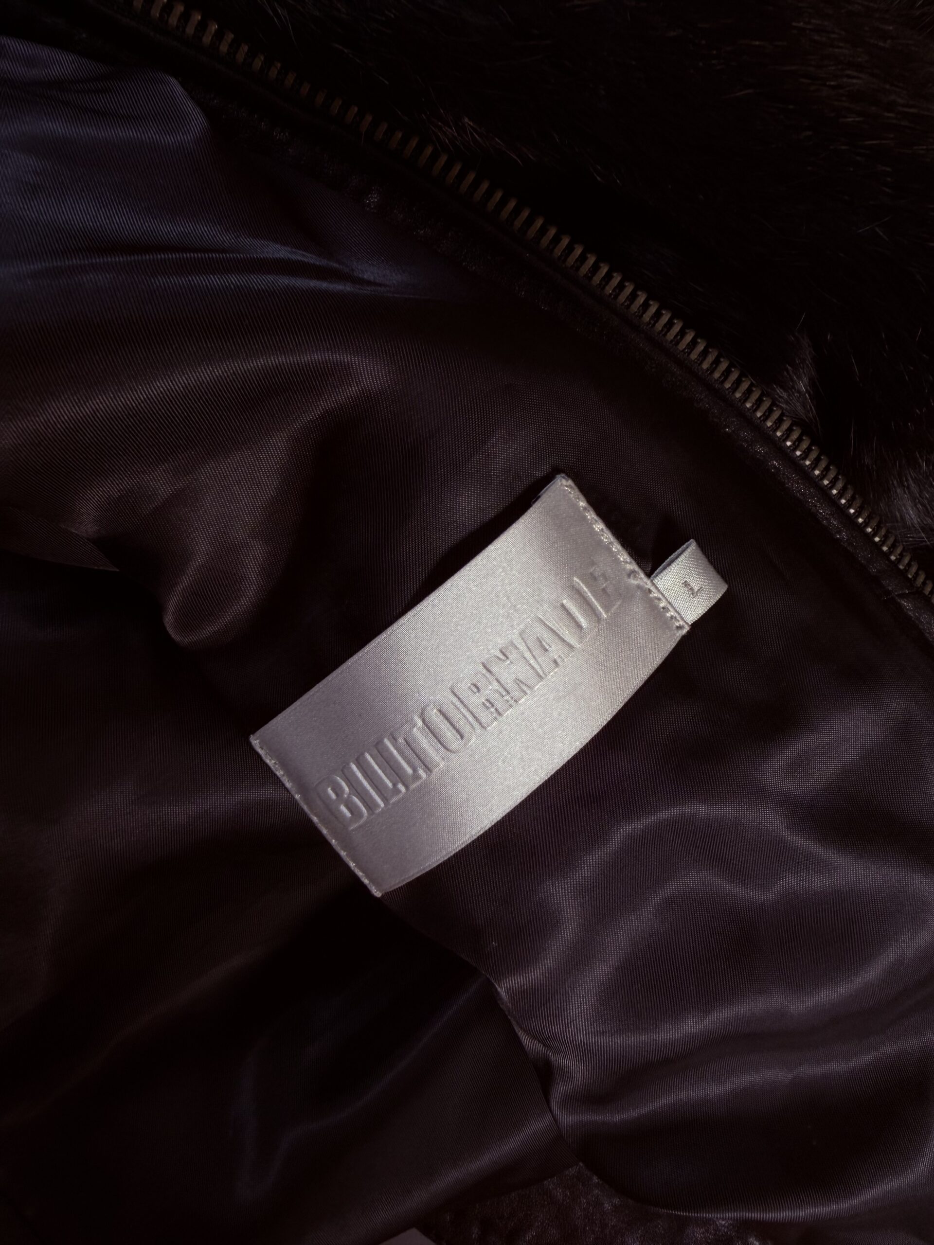 Billtornade Hooded Rabbit Fur Jacket with Leather Trim Billtornade Hooded Rabbit Fur Jacket with Leather Trim